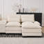Canapé moderne en forme de U avec console, porte-gobelets et ports USB, mobilier d'intérieur symétrique rembourré à 6 places, ensemble de canapé-lit avec méridienne-1547936151