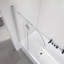 Portes de douche et de baignoire sans cadre avec verre trempé, finition nickel brossé pour salle de bain moderne