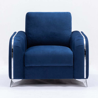 Chaise Wenona, velours bleu