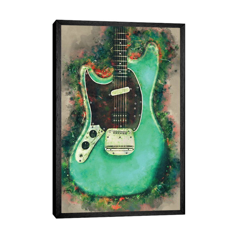 Kurt Cobain's Electric Guitar - Print on Canvas, Black Framed, 101.6 cm H x 66.04 cm W