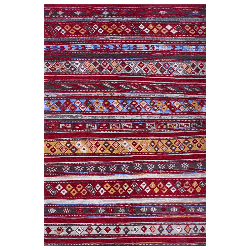 Gobelin Dark Red Rug, Rectangular 75 x 150cm