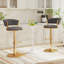 Chaises de bar réglables à 360 ° avec tabourets de bar à hauteur de comptoir avec structure et repose-pieds en métal doré-1282993194