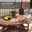 8-Seater Carbonized Wood Garden Dining Set 