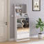 Armoire à chaussures avec 3 miroirs, armoire de rangement pour l'entrée, armoire à chaussures verticale