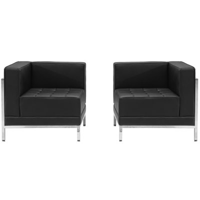 Ensemble de chaises de coin 2 pièces Hercules LeatherSoft avec dossier et siège tendus