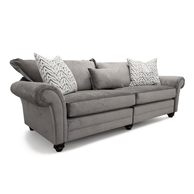 Dalton Textured Wave Sofa- Made in the UK, 2, Grey