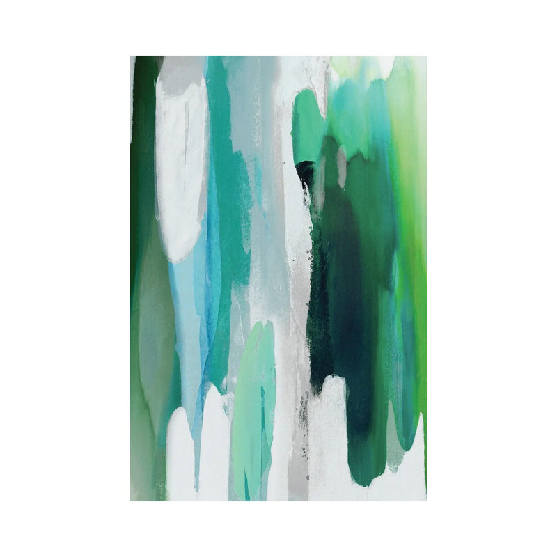 Converge Green II by Jackie Hanson - Wrapped Canvas Print, 20.32 cm H x 30.48 cm W