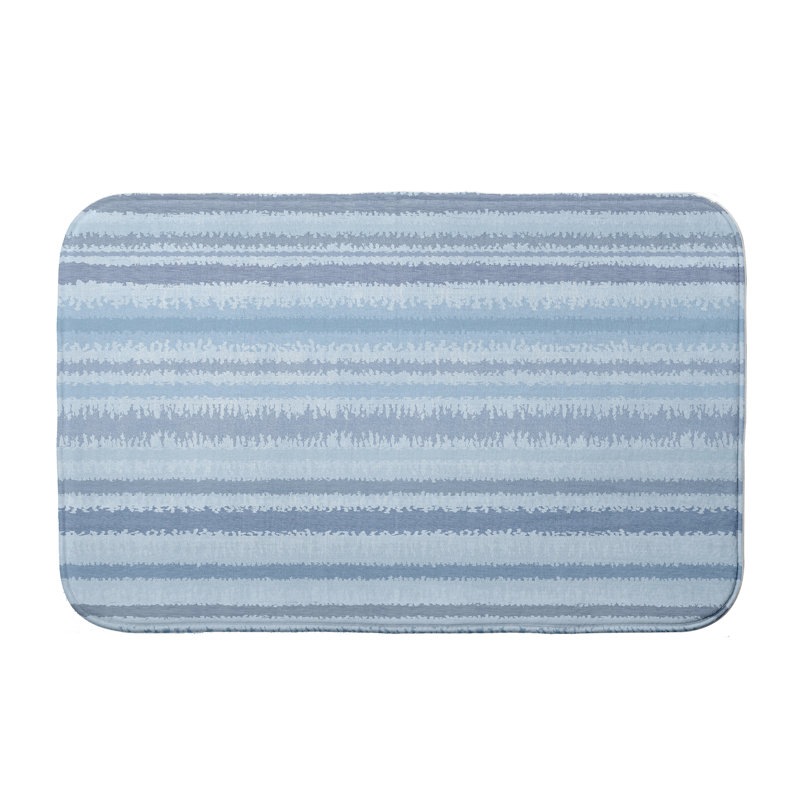 Tapis pour salle de bain Doherty, Bleu, l 24 po x L 36 po
