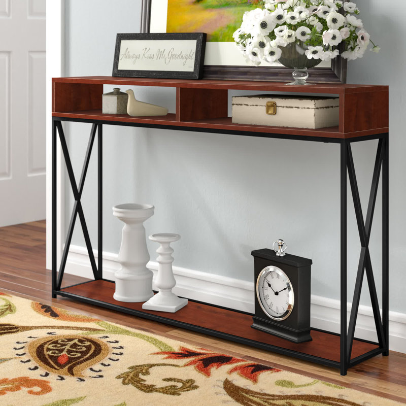 Console de 47,25 po Ariyana, Plateau cerise/base noire