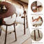 Table ronde avec chaises sans accoudoirs, ensemble de salle à manger pour salon, restaurant-186021001