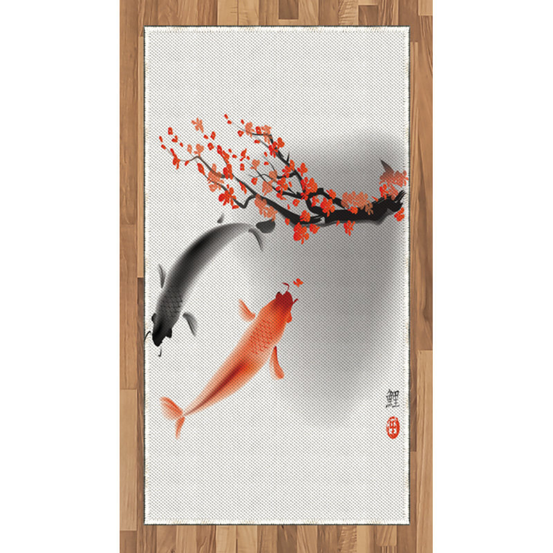 Japanese High Density Long Fiber Poly Threads Decorative Area Rug Carpet, Rectangle 2'7" x 5'