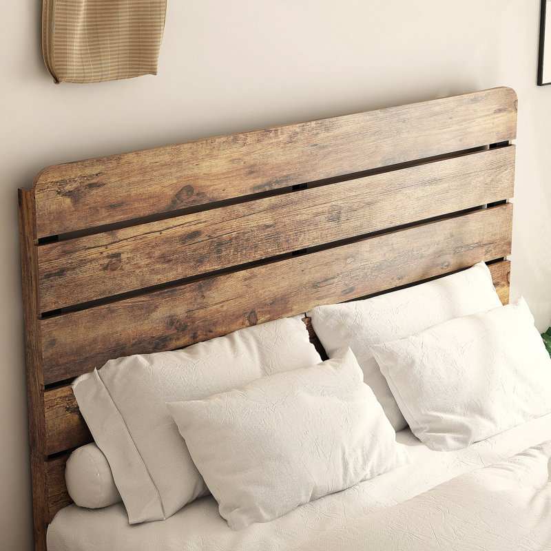 Bed Frame , Wood Platform Bed Frame, Large Under Bed Storage, Full