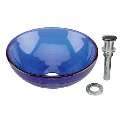 Lavabo de salle de bain rond circulaire en verre