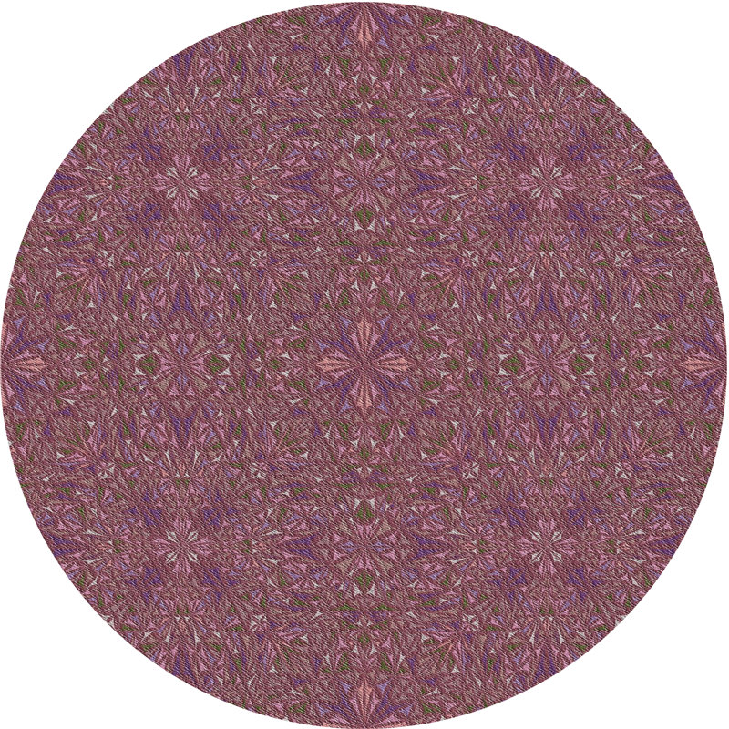 Tapis rose, Rond 5 pi