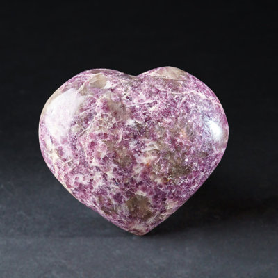 Genuine Polished Lepidolite Heart (165 Grams)