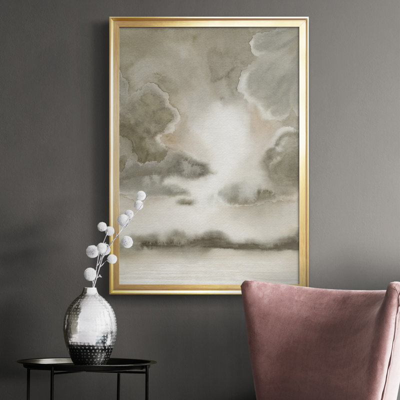 Sépia ciel II - reproduction d'art sur toile, H 30,5 po x l 22,5 po x P 1 po, Or
