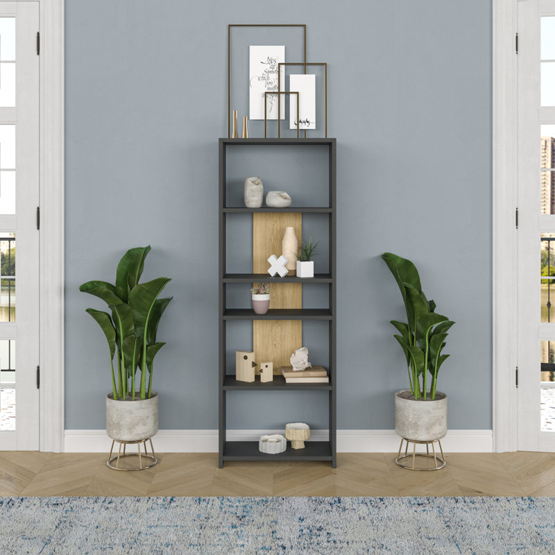 Amunra Bookcase, Anthracite/Oak