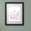 « simple fleur doodle », impression sur toile encadrée-19607710-19607709