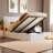 Upholstered Lift Up Storage Platform Bed with Tufted Headboard-1119537719-1181919786
