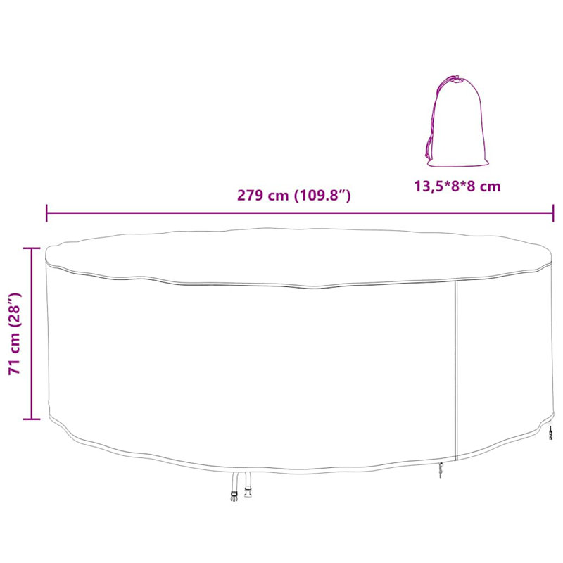 Outdoor Patio Dining Set Cover