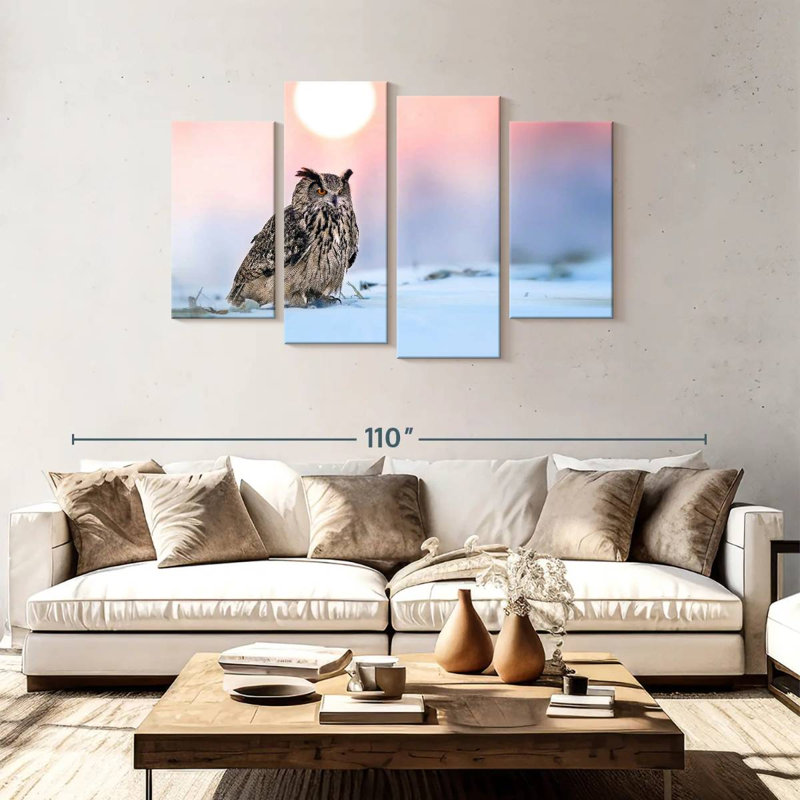 Brampt Enchanting Eagle Owl, 48"H x 75"W