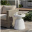 Table d'appoint d'extérieur en travertin Ponti, blanc-1174829091