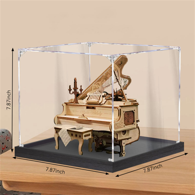 Boîte décorative en plastique, Noir / transparent