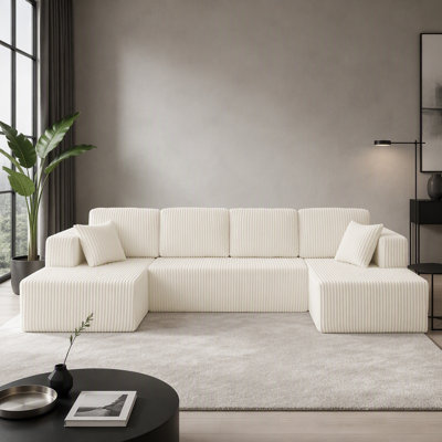 Modern Modular Sectional Sofa with Space-Efficient Design, No Assembly Required