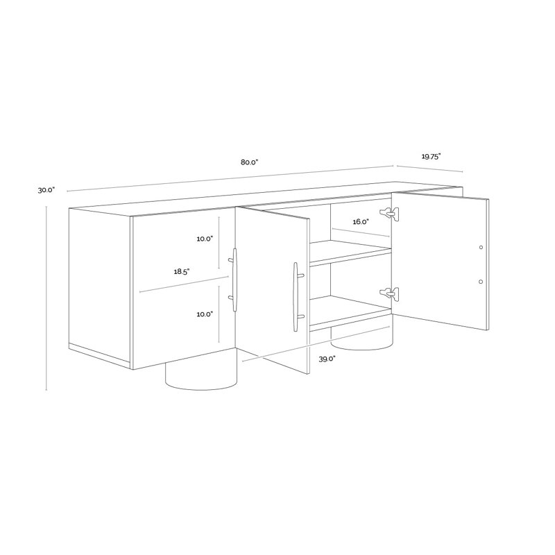 Kresteven 80'' W Sideboard