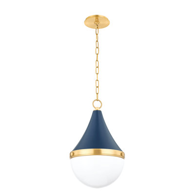1 - Light Aged Brass Single Pendant