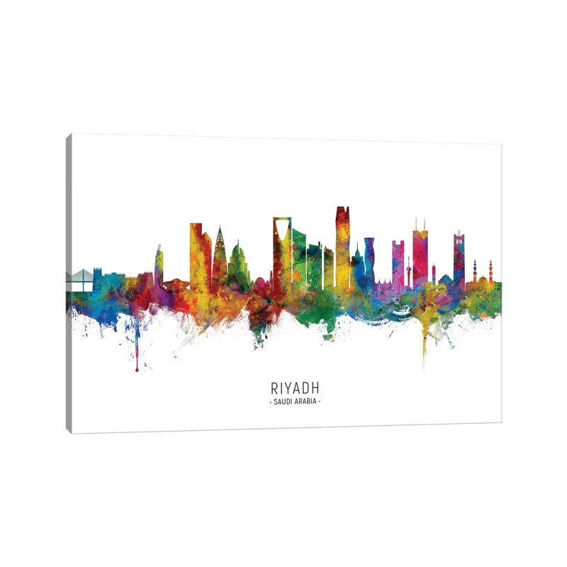 Impression sur toile tendue sur toile, "Art de la ville" par Michael Tompsett, H 8 po x l 12 po x P 0,75 po