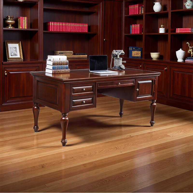 Bureau de salon de style européen exquis, H 30,71 po x l 62,99 po x P 31,5 po
