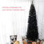Arbre de 8 pi, mince sapin noir, 1168 pointes, branches réalistes, ignifuge, facile à décorer et à assembler noir artificiel de 8 pi, installation simple