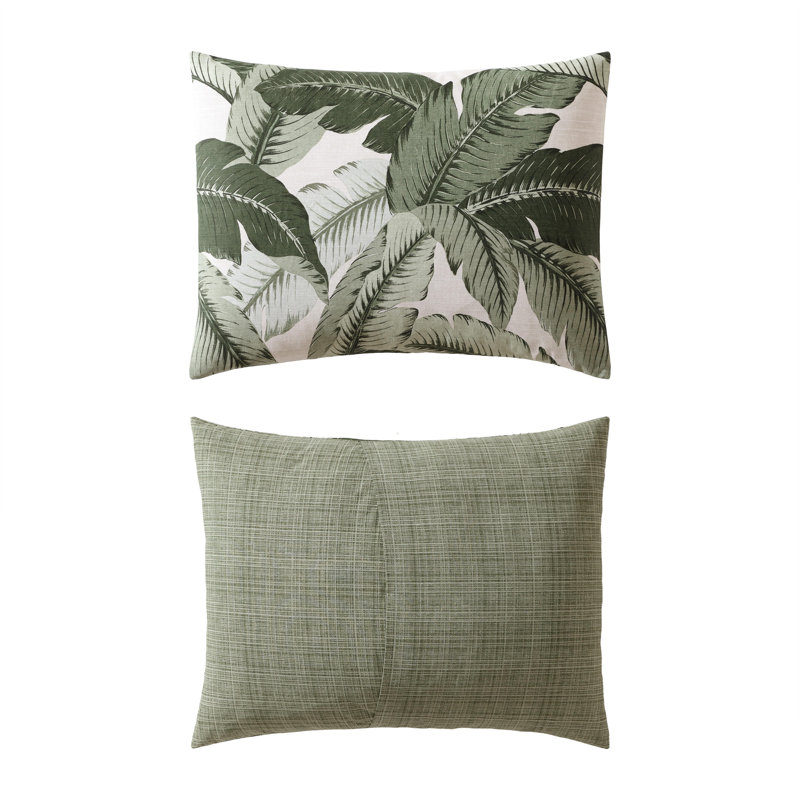 Tommy Bahama Printed Percale Deep Pocket Cotton Sheet Set, King Comforter + 2 King Pillowcases