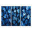 «Midnight Blue Leaves Tranquility I», collection d'impressions sur toile traditionnelles dorées-197308224-197308227-197308225