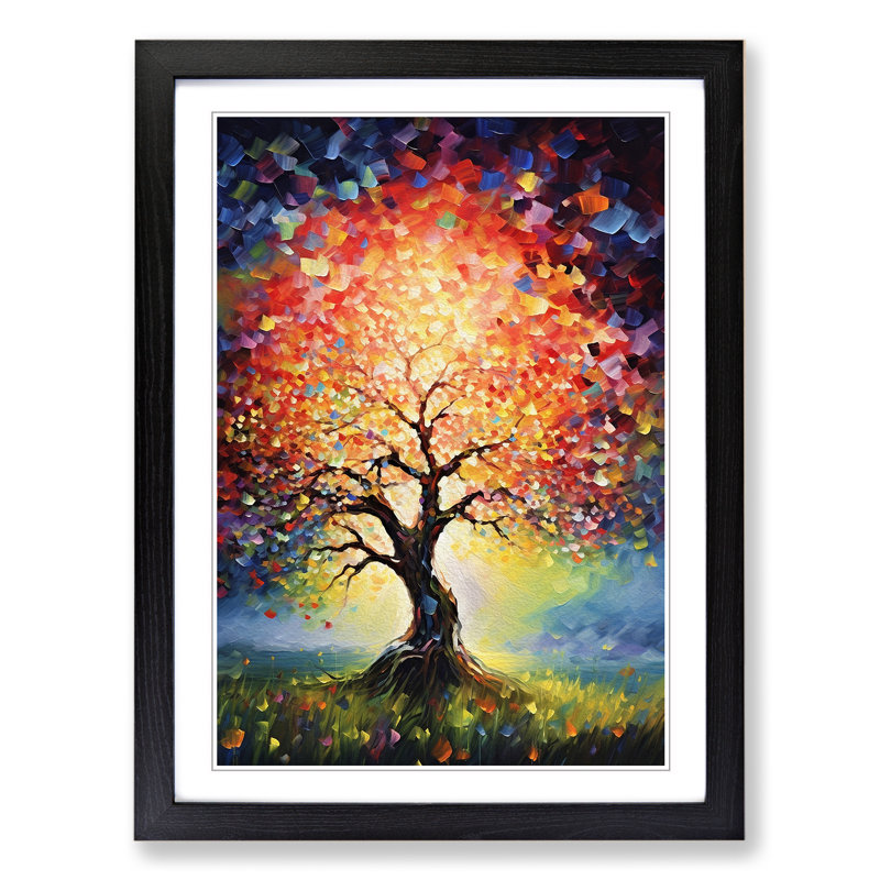 Single Picture Frame Print on Wood, Black Framed, 64cm H x 46cm W