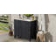 Ensemble de meuble-lavabo de salle de bain espresso vintage avec lavabo en céramique et armoire de rangement rustique