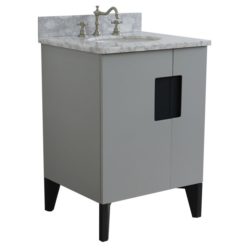 Ensemble de meuble-lavabo simple 25 po Pana, Gris clair