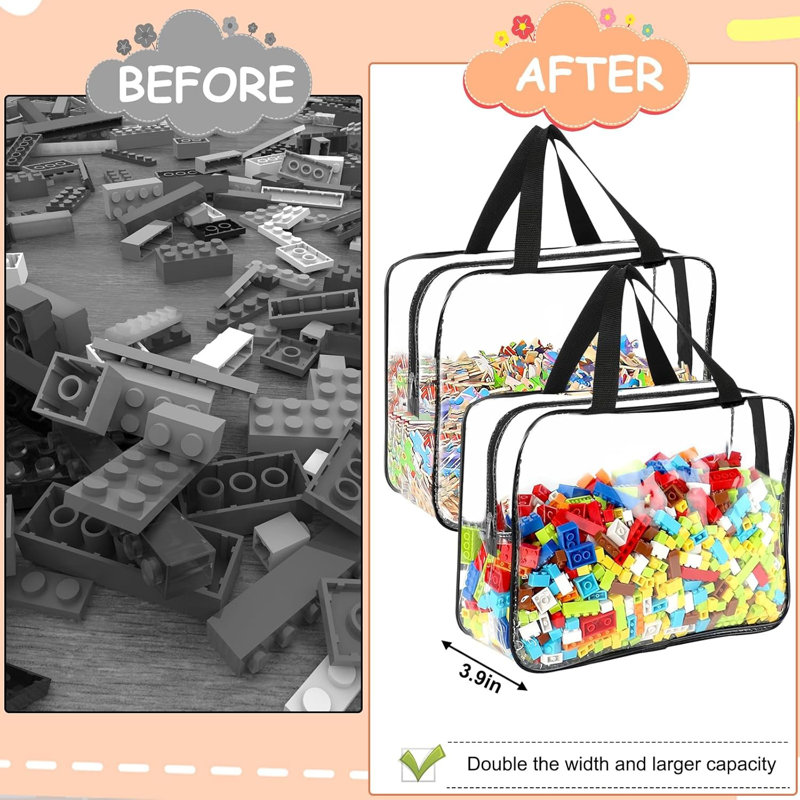 6-pack Large Toy Storage Bags With Labels