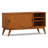 Draper 60"W Solid Wood Mid-Century Modern TV Stand for TVs up to 65" with 2 Sliding Doors and Adjustable Shelves-1088632428