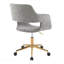 Chaise de bureau contemporaine en métal doré et tissu gris-2052103844-2052103867