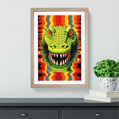 XYZ-FRM-V1223-1784 Alligator Op No.2 1 Piece Single Picture Frame Wall Art