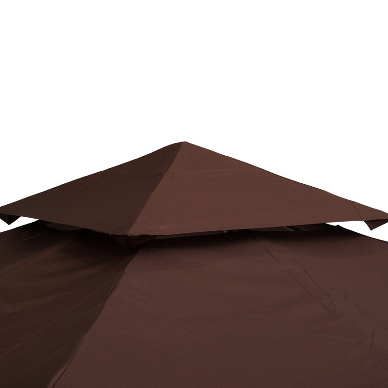 Toit de rechange pour gazebo 9,8 pi X, 2 matériaux de blocage, couleur café, compatible avec les toiles extérieures 10,04 pi 01-0153 et 100100-076, pour structures