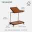 Table de bout en bois massif avec roulettes-646355153-646354990