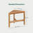 Rayleah Triangle Solid Teak Wood Freestanding Bathroom Shelves