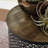 Natural and Black Drum Base Accent Table
