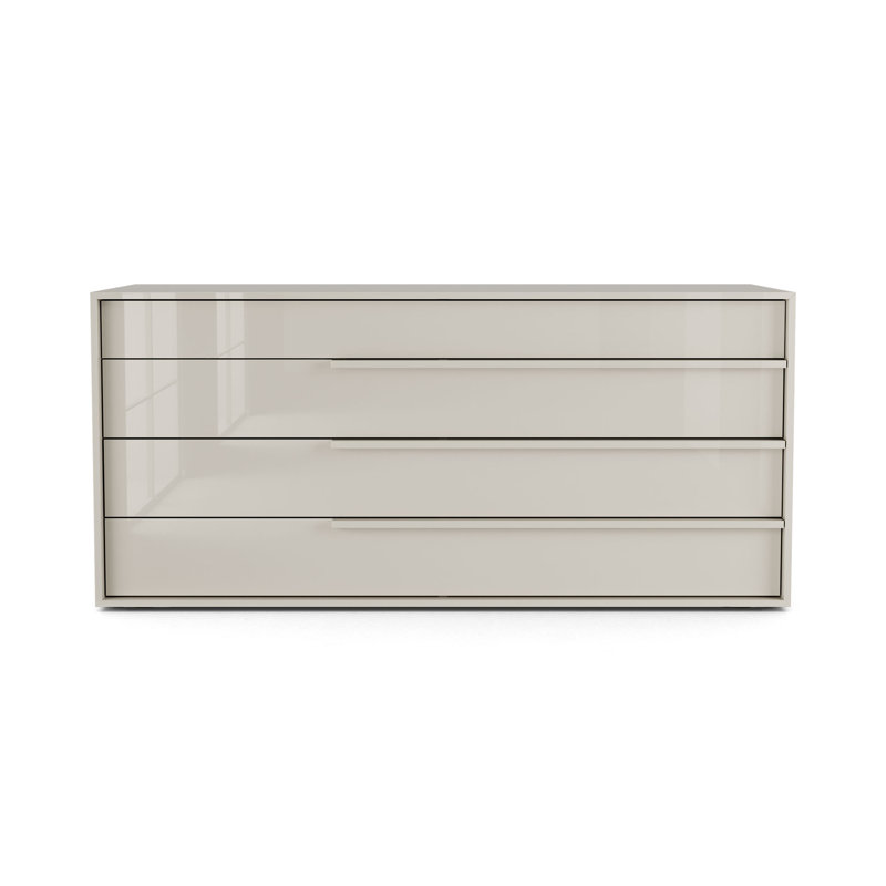 Mangotsfield 60" W 4-Drawer Soft-Close Dresser, Chateau Gray