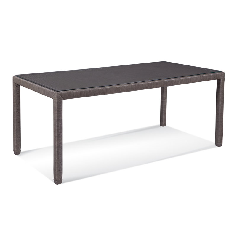 Pine Isle Glass Dining Table, Pearl Grey