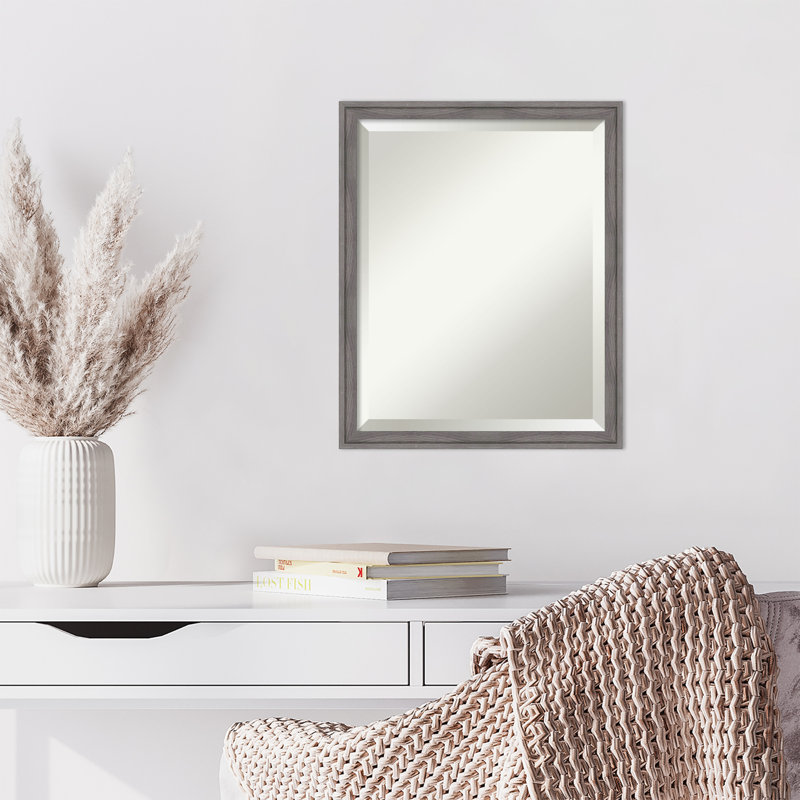 Miroir mural Merima, Gris, 21,75 po x 17,75 po