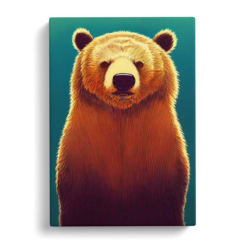 Young Bear - Wrapped Canvas, 50cm H x 35cm W x 3cm D